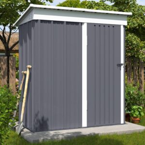 Tuinkast metaal - 162x92x180 cm - grijs - Type UDP/AM