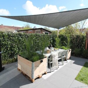 Schaduwdoek Nesling - Driehoek - 500 x 500 x 500 cm - Grijs - Type BLC
