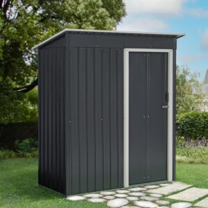 Tuinkast Incl. bodemframe metaal - 161x86x181 cm (lxdxh) - grijs - Type JUS/AM