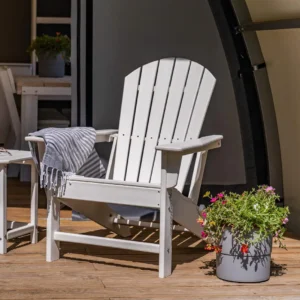 Adirondack tuinstoel - Opvouwbaar - Composiet - wit - 73x83x92 cm - Type MV