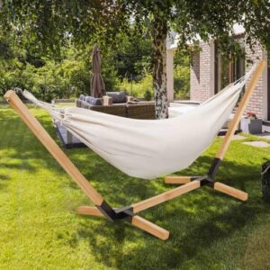 Hangmat set Hout - Ecru - 2 persoons - 270x105 cm - Type IDM/AM