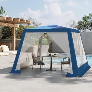 Partytent met zijwanden muggennet - blauw - 300x300 cm - Type WOL/AM
