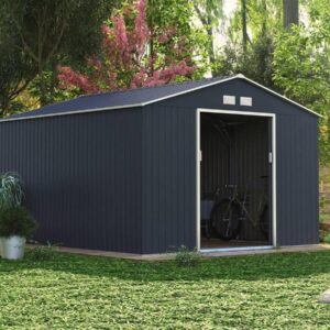 Tuinhuis Metaal groot - Vegas - 372x330x210 cm - Grijs - Type AM