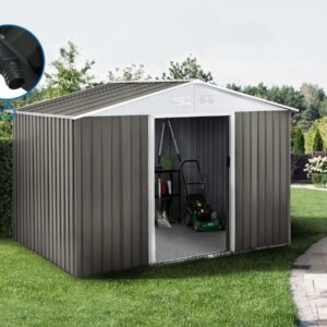 Tuinhuis Metaal groot - Dallas - 319x340x210 cm - Grijs - Type AM