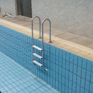 Zwembadtrap - RVS  - 2 treden in- en uitgang - 1,0 mm dikte - Type GE/AM