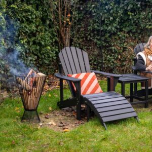Adirondack tuinstoel met voetenbank - Toronto - Mahoniehout - geolied - 140x78x88 cm - Type MV