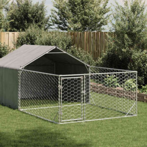 Hondenkennel met ren - 700x200x150 cm - gegalvaniseerd staal - Type PP