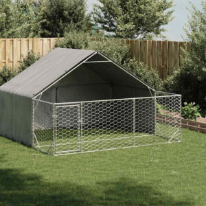 Hondenkennel met ren - 300x300x190 cm - gegalvaniseerd staal - Type PP