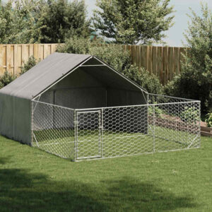 Hondenkennel met ren - 400x300x190 cm - gegalvaniseerd staal - Type PP