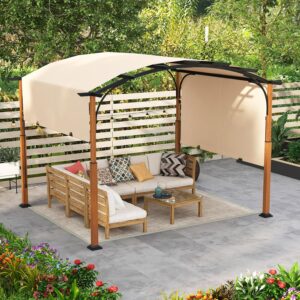 Pergola met uittrekbaar dak - 360x300 cm - Beige - Type COS/AM