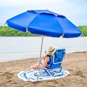 Strandparasol met zandanker - 180 cm - Marineblauw - Type AMM/AM