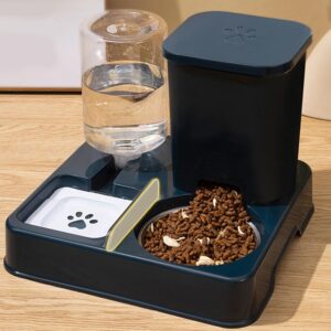Katten Voederautomaat + waterdispenser - 0.8 kg en 1.5 liter - Blauw - Type LYA/AM