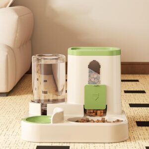 Katten Voederautomaat + waterdispenser - 1.5 kg en 1.0 liter - Groen- Type GEN/AM
