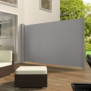 Uitschuifbare zonwering - gecoat aluminium - 160x300 cm - grijs - Type TT