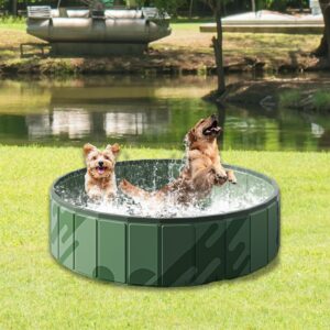 Hondenzwembad Opvouwbaar - Maat S - 80x80x20 cm - legergroen - Type GEN/AM