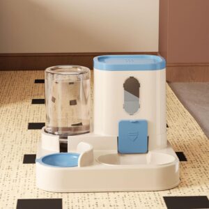 Katten Voederautomaat + waterdispenser - 1.5 kg en 1.0 liter - Blauw - Type GEN/AM