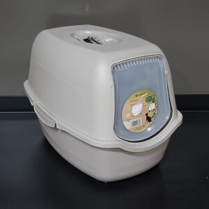 Kattentoilet - gesloten kattenbak - 39x56x39 cm - grijs - Type FLA/AM