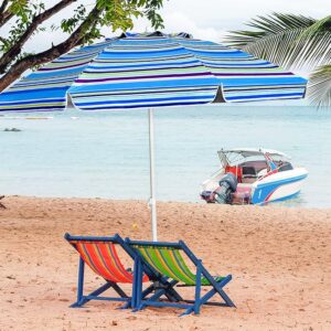 Strandparasol met zandanker - Ø 243 cm - kleurrijk - Type GIA/AM