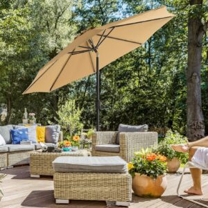 Parasol Achthoekig - 270 cm - Taupe - Type Son/Am