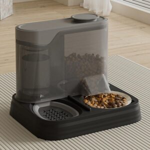 Katten Voederautomaat + waterdispenser - 1.5 kg en 1.0 liter - Zwart - Type GEN/AM