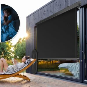 Verticale zonwering - 140x250 cm - incl. montageset - Antraciet - Type KES/AM
