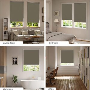 Rolgordijn verduisterend - 100x160 cm (bxh) - Taupe - Type WOL/AM