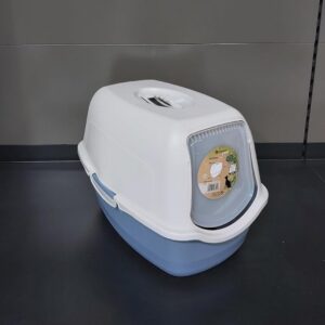 Kattentoilet - gesloten kattenbak - 39x56x39 cm - blauw - Type FLA/AM