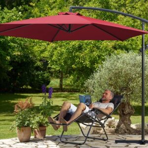 Parasol - Zweefmodel - aluminium - Ø 300 cm - Rood - Type KIN/AM
