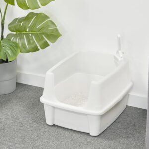 Kattentoilet met draagbeugel en schep - 48,5x38x30 cm (lxdxh) - wit - Type IRI/AM