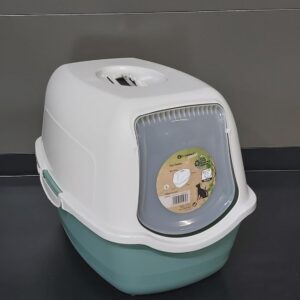 Kattentoilet - gesloten kattenbak - 39x56x39 cm - groen - Type FLA/AM