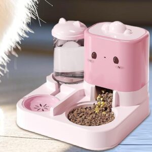 Katten Voederautomaat + waterdispenser - 2.2 kg en 1.5 liter - Roze - Type GEN/AM