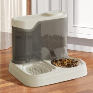 Katten Voederautomaat + waterdispenser - 1.5 kg en 1.0 liter - Wit - Type GEN/AM