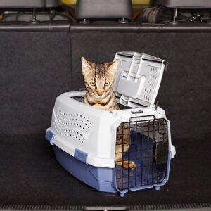Katten Transport Bench - bovenlader - blauw - 48,2x32x25,4 cm (LxBxH) - Type AM