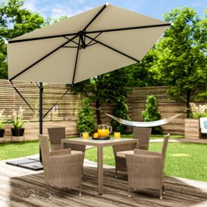 Parasol - Zweefmodel - aluminium - Ø 300 cm - Creme - Type KIN/AM