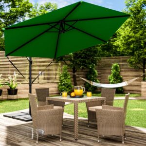 Parasol - Zweefmodel - aluminium - Ø 300 cm - Groen - Type KIN/AM