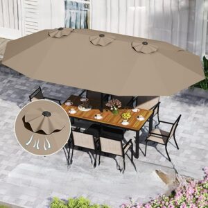 Parasol met standaard - Dubbel - 460x270 cm - Bruin - Type COS/AM