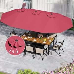 Parasol met standaard - Dubbel - 460x270 cm - Rood - Type COS/AM