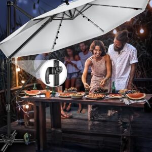 Parasol Premium - Zweefmodel - aluminium - Ø 330 cm - 7 voudig verstelbaar - Grijs - Type TIL/AM