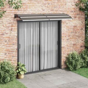 Raam/Deurluifel Basic - 240x75 cm - polycarbonaat - zwart - Type VD