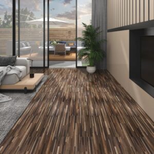 Vloerplanken PVC - zelfklevend - 5.02 m² - 2 mm - gestreept bruin