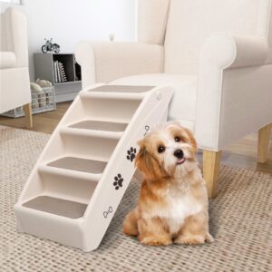 Hondentrap - 4 treden - 50-75 kg - 62x40x50 cm (dxbxh) - creme - Type VD