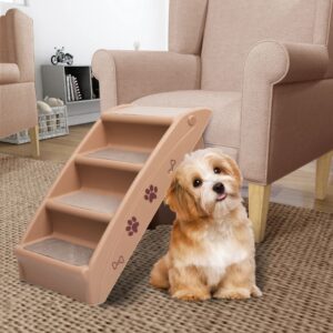 Hondentrap - 4 treden - 50-75 kg - 62x40x50 cm (dxbxh) - bruin - Type VD