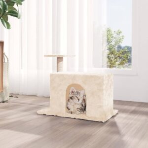Kattenkrabpaal - met meubel - 51 cm - beige