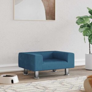 Hondenmand - 50x40x26,5 cm - fluweel blauw