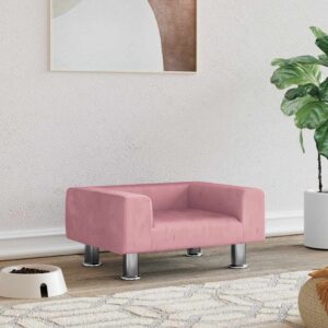 Hondenmand - 50x40x26,5 cm - fluweel roze