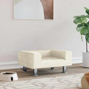 Hondenmand - 50x40x26,5 cm - fluweel creme