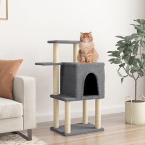 Kattenkrabpaal - met meubel - 97 cm - donkergrijs