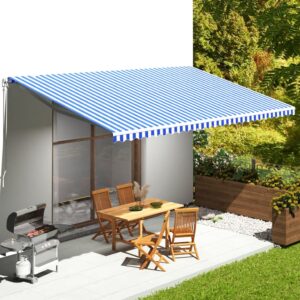 Vervangingsdoek voor luifel - 300x250 cm - blauw en wit - Type VD