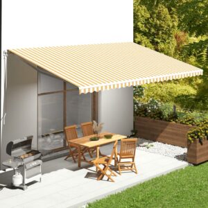 Vervangingsdoek voor luifel - 300x250 cm - geel en wit - Type VD