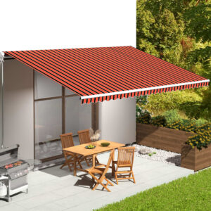 Vervangingsdoek voor luifel - 300x250 cm - oranje en bruin - Type VD